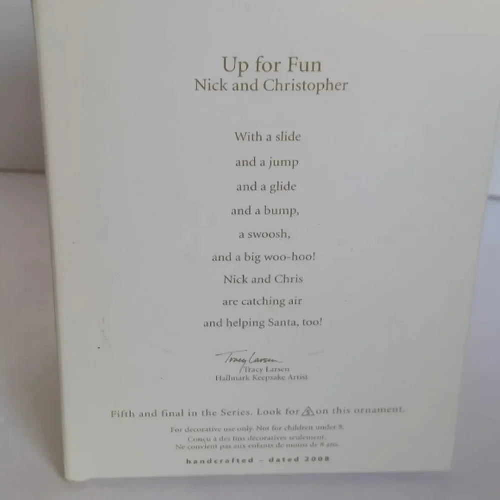 Hallmark Keepsake Series Up for Fun‎ Nick and Christopher Christmas Ornament